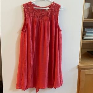 Christopher Banks Summer Dress Coral Pink Size XL